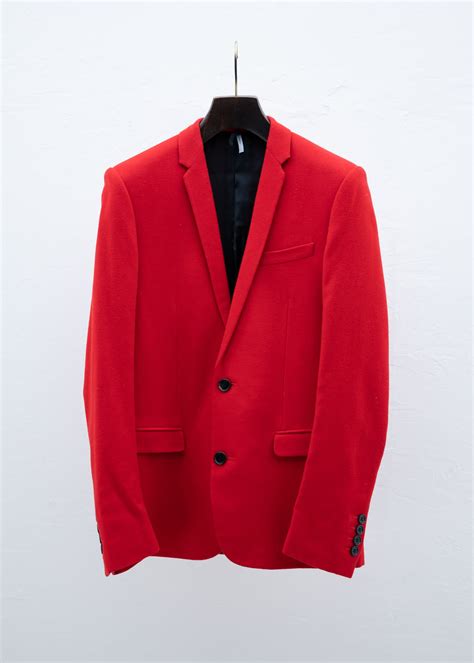 dior homme red coat